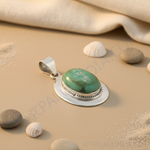 Load image into Gallery viewer, 925 Silver Turquoise Pendant | Oval Gemstone Jewelry for Women