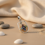 Load image into Gallery viewer, 925 Silver Multi-Gemstone Pendant Necklace for Women