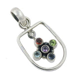 Load image into Gallery viewer, 925 Silver Multi-Gemstone Pendant Necklace for Women