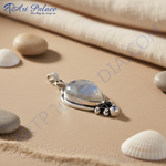 Load image into Gallery viewer, 925 Silver Moonstone Teardrop Pendant | Women's Necklace