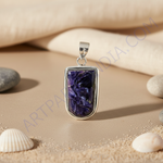 Load image into Gallery viewer, 925 Silver Charoite Pendant for Women | Gemstone Jewelry