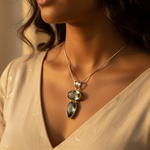 Load image into Gallery viewer, 925 Silver Green Amethyst Pendant for Women | Gemstone Jewelry