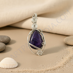 Load image into Gallery viewer, 925 Silver Purple Gemstone Pendant for Women | Daily Wear Gift
