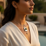 Load image into Gallery viewer, 925 Silver Green Stone Pendant for Women | Modern Jewelry Gift