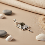 Load image into Gallery viewer, 925 Silver Green Stone Pendant for Women | Modern Jewelry Gift