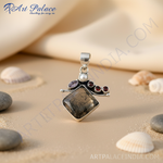 Load image into Gallery viewer, 925 Silver Rutilated Quartz Pendant for Women | Gemstone Jewelry