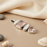 Load image into Gallery viewer, 925 Silver Rose Quartz Pendant | Statement Jewelry for Women