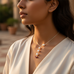 Load image into Gallery viewer, Silver Pearl & Pink Tourmaline Pendant | Women's Jewelry Gift