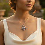 Load image into Gallery viewer, 925 Silver Amethyst Flower Pendant for Women | Gemstone Jewelry