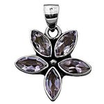Load image into Gallery viewer, 925 Silver Amethyst Flower Pendant for Women | Gemstone Jewelry