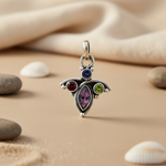 Load image into Gallery viewer, 925 Silver Multi Gemstone Pendant for Women | Daily Wear Jewelry