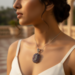 Load image into Gallery viewer, 925 Sterling Silver Garnet Pendant for Women | Gemstone Jewelry