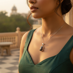 Load image into Gallery viewer, 925 Silver Black Stone Pendant | Women's Elegant Jewelry
