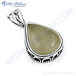 Load image into Gallery viewer, 925 sterling silver teardrop pendant with a green gemstone, perfect for adding a touch of elegance to any outfit.