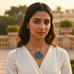 Load image into Gallery viewer, Silver Opal & Garnet Pendant | Gemstone Jewelry for Women