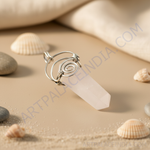 Load image into Gallery viewer, Silver Quartz Crystal Pendant for Women | Gemstone Jewelry Gift