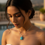 Load image into Gallery viewer, 925 Silver Turquoise Pendant for Women | Gemstone Jewelry