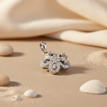 Load image into Gallery viewer, 925 Silver Flower Pendant Necklace | Diamond Pave Jewelry