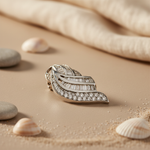 Load image into Gallery viewer, Silver Baguette and Round Cut Diamond Pendant for Women