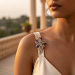 Load image into Gallery viewer, Silver Tanzanite and Diamond Brooch for Women | Gift Jewelry