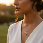 Load image into Gallery viewer, 925 Silver Heart-Shaped Yellow Gemstone Pendant for Women