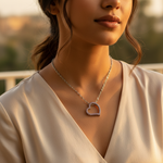 Load image into Gallery viewer, 925 Silver Pink Sapphire Heart Necklace for Women | Gift