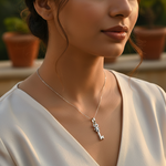 Load image into Gallery viewer, 925 Silver Key Pendant with Amethyst for Women | Gift Jewelry