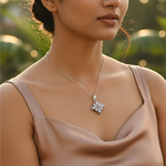 Load image into Gallery viewer, 925 Silver Flower Pendant for Women | Gemstone Jewelry Gift