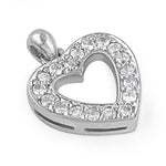 Load image into Gallery viewer, 925 Silver Heart Pendant with White Gemstones | Women's Jewelry