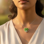 Load image into Gallery viewer, Green Crystal Heart Brooch Pin | Women's Fashion Jewelry