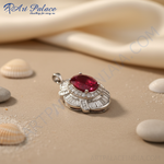 Load image into Gallery viewer, 925 Silver Ruby Pendant for Women | Gemstone Jewelry