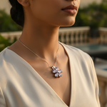 Load image into Gallery viewer, 925 Silver Amethyst Flower Pendant for Women | Gift Jewelry