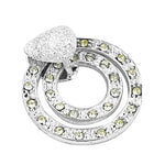Load image into Gallery viewer, Silver Crystal Double Hoop Earrings for Women | Dazzling Jewelry