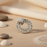 Load image into Gallery viewer, Silver Crystal Double Hoop Earrings for Women | Dazzling Jewelry
