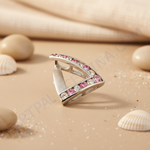 Load image into Gallery viewer, 925 Silver Pink & White Gemstone Pendant for Women | Daily Wear
