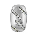 Load image into Gallery viewer, Silver Cubic Zirconia Bead for Jewelry Making | DIY Supplies