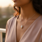 Load image into Gallery viewer, 925 Silver Cubic Zirconia Clasp Pendant for Women | Fine Jewelry