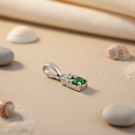 Load image into Gallery viewer, 925 Silver Emerald Pendant for Women | Daily Wear Gift