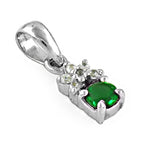 Load image into Gallery viewer, 925 Silver Emerald Pendant for Women | Daily Wear Gift