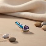 Load image into Gallery viewer, 925 Silver Opal & Amethyst Pendant for Women | Gemstone Jewelry