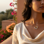 Load image into Gallery viewer, Diamond Heart Pendant in gold plating and Silver for Women