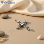 Load image into Gallery viewer, 925 Silver Cross Pendant Necklace for Women | Gemstone Jewelry