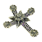 Load image into Gallery viewer, Silver Cross Pendant with Amethyst Gemstones | For Women