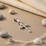 Load image into Gallery viewer, 925 Silver Mother of Pearl Cross Pendant | Religious Jewelry