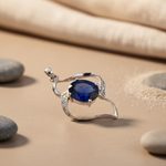 Load image into Gallery viewer, 925 Silver Sapphire Pendant for Women | Gemstone Jewelry