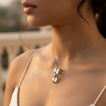 Load image into Gallery viewer, Silver Pendant with White Gemstone | Daily Wear Jewelry for Women