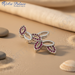 Load image into Gallery viewer, 925 Silver Ruby Pendant for Women | Leaf Design Jewelry