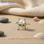 Load image into Gallery viewer, Silver Pearl & Gemstone Pendant | For Women | Daily Wear