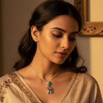 Load image into Gallery viewer, 925 Silver Blue Gemstone Pendant for Women | Modern Jewelry