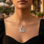 Load image into Gallery viewer, 925 Silver Om Pendant for Women | Diamond Accent | Religious Jewelry